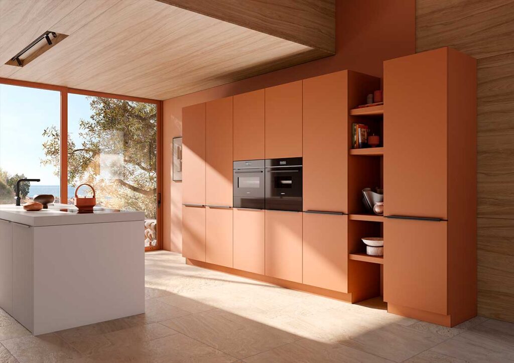 Tendencias en decoración y reformas - Materiales organicos y sensoriales - Muebles de cocina en Barcelona - _Kristallweiss_Regalboeden_Quadratisch